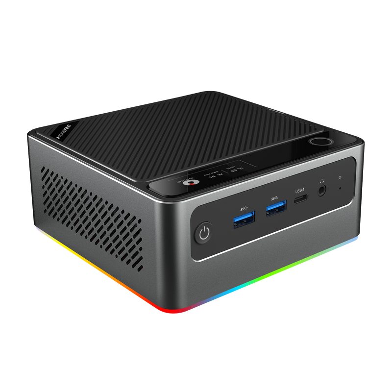 S700 Intel Ultra 9 285H Mini PC with Fingerprint Unlocking and Colorful RGB Light